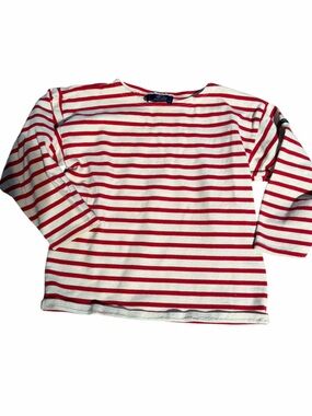 Saint James Red and White Striped Kids Top